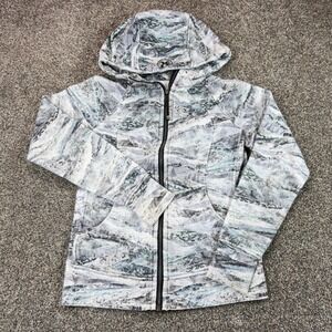 Lululemon Scuba Full Zip Hoodie Size 6 Rocky Mountain Multi‎ Print Grey Blue